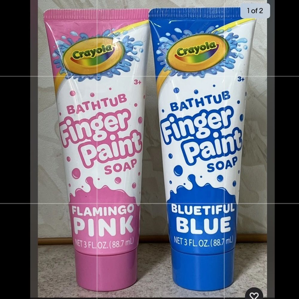 Crayola Washable Finger Paint Soap Lot of 2 NEW